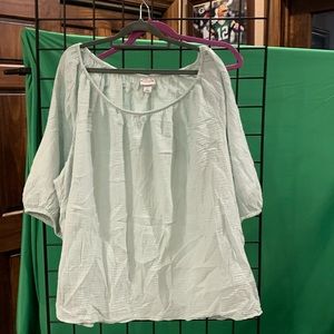 Mint green short sleeve top 3X